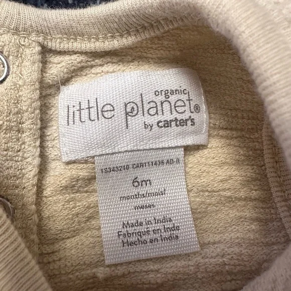 Baby Sleeveless Rompers Set - Cream, leopard, and mustard - Picture 3 of 7